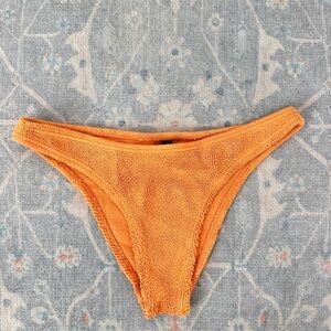 Orange Textured Bikini Bottom